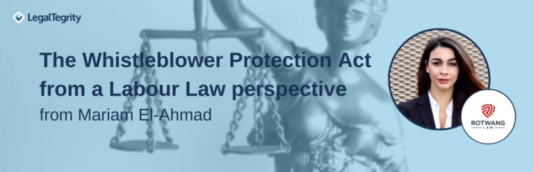 LegalTegrity Whistleblower Protection Act from a Labour Law perspective by El-Ahmad