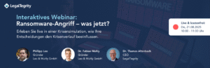 „Live-Webinar-Simulation eines Ransomware-Angriffs mit Experten und interaktiven Abstimmungen“