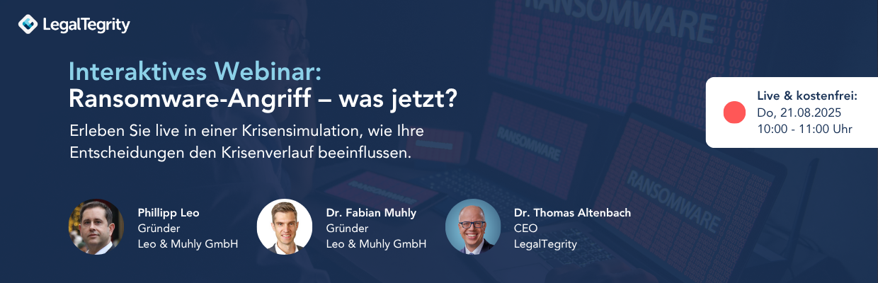 „Live-Webinar-Simulation eines Ransomware-Angriffs mit Experten und interaktiven Abstimmungen“